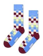 Dizzy Check Sock Blue Happy Socks