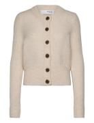 Slfsia Ras Ls Knit Cardigan Noos Cream Selected Femme