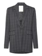 Mschcalile Loose Blazer Chk Grey MSCH Copenhagen