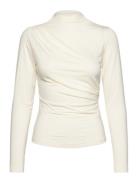 Long Sleeve Turtle Neck T-Shirt White Rosemunde