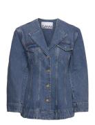 Overdyed Cutline Denim Blue Ganni