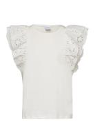 Top With Broderie Anglais Slee White Lindex