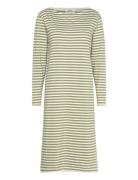 Soft Single Stripe Sille Dress Green Mads Nørgaard