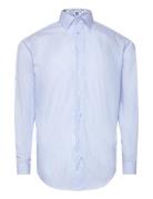 Striped Poplin W. Paisley Contrast Blue Bosweel Shirts Est. 1937