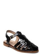 Sandals - Flat - Closed Toe - Op Black ANGULUS