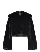 Fluffy Hooded Jacket Black ROTATE Birger Christensen