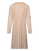 Nkfnightgown Ls Peyote Hearts Noos Beige Name It