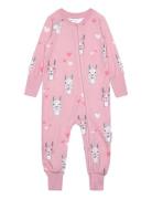 Bamboo Two Way Zip Pyjamas Pink Lama Pink Geggamoja