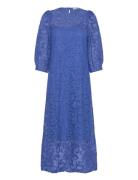 Msdaley Midi Lace Dress Blue Minus