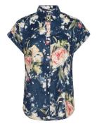 Relaxed Fit Floral Short-Sleeve Shirt Patterned Lauren Ralph Lauren