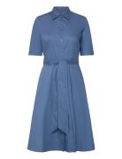 Belted Cotton-Blend Shirtdress Blue Lauren Ralph Lauren