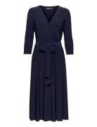 Surplice Jersey Dress Navy Lauren Ralph Lauren