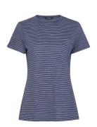 Striped Slub Jersey Pocket Tee Navy Lauren Ralph Lauren