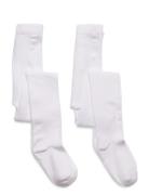 Nknpantyhose 2P Solid Noos White Name It