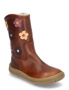 Boots - Flat - With Zipper Brown ANGULUS