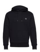 Tipped Hooded Sweatshirt Blue Fred Perry