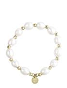 Pearl Elastic Bracelet White Bud To Rose