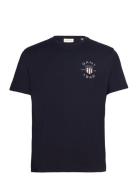 Print Ss Tshirt Navy GANT