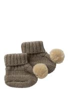 Nbfwrilla Wool Knit Slippers W/Dot Brown Name It