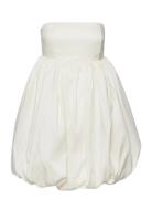 Isolde Strapless Bubble Mini Dress White Malina