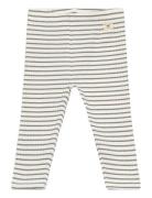 Stripped Cotton Leggings Brown Mango