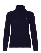 Extrafine Lambswool Blend Rollneck Navy GANT