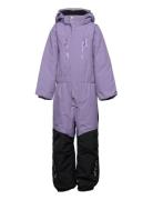 Penguin Snowsuit Kids Navy 86 Purple ISBJÖRN Of Sweden