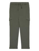 Cotton Jogger Cargo Trousers Green Mango