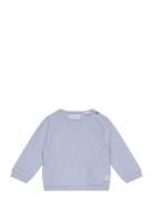 Cotton Sweatshirt With Pockets Blue Mango