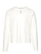 Long Sleeve Cotton T-Shirt White Mango