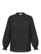 Carmetta Life V-Neck Top Wvn Noos Black ONLY Carmakoma