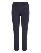 Rome-Knit Straight Trousers Navy Mango