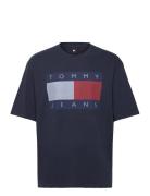 Tjm Ovz Melange Flag Tee Navy Tommy Jeans