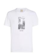 Vertical Lines Graphic T-Shirt White Calvin Klein