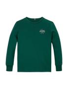 Th Logo Puff Print Reg Tee Ls Green Tommy Hilfiger