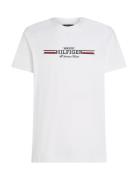 Hilfiger Chest Stripe Tee White Tommy Hilfiger