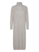 Wool Cash Roll-Nk Long Dress Grey Tommy Hilfiger