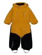 Penguin Snowsuit Kids Teal Yellow ISBJÖRN Of Sweden