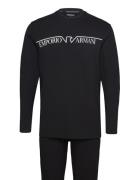 Men's Knit Long Pyjamas Black Emporio Armani