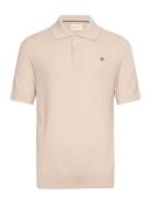 Structured Cotton Ss Polo Beige GANT