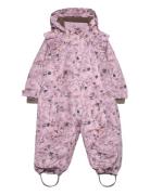 Baby Snowsuit W. Frills Pink En Fant