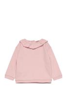 Ruffle Cotton Sweatshirt Pink Mango