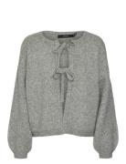 Vmbow Ls O-Neck Tie Cardigan Ga Grey Vero Moda