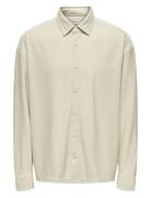 Onskari Plizze Ls Rlx Overshirt Cream ONLY & SONS