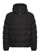 Hooded Sports Puffer Jacket Black Superdry