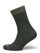 Erina Wool Rib Socks Green Mp Denmark