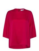 Thess Silk Tee Red Ahlvar Gallery