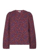 Quilted Flowerprinted Jacket Burgundy Stella Nova