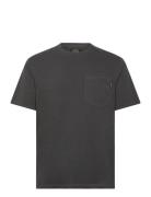 Contrast Stitch Pocket Tshirt Black Superdry