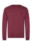 Dunstan River Long Sleeve Tee Cordovan Burgundy Timberland